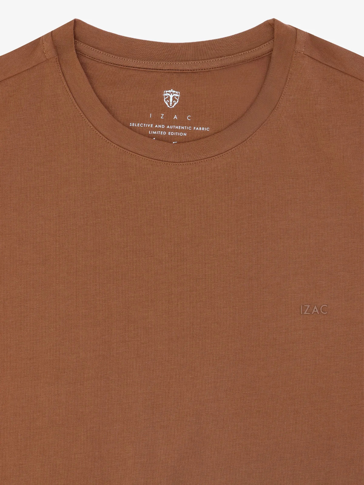 T-shirt col rond basique bronze - IZAC