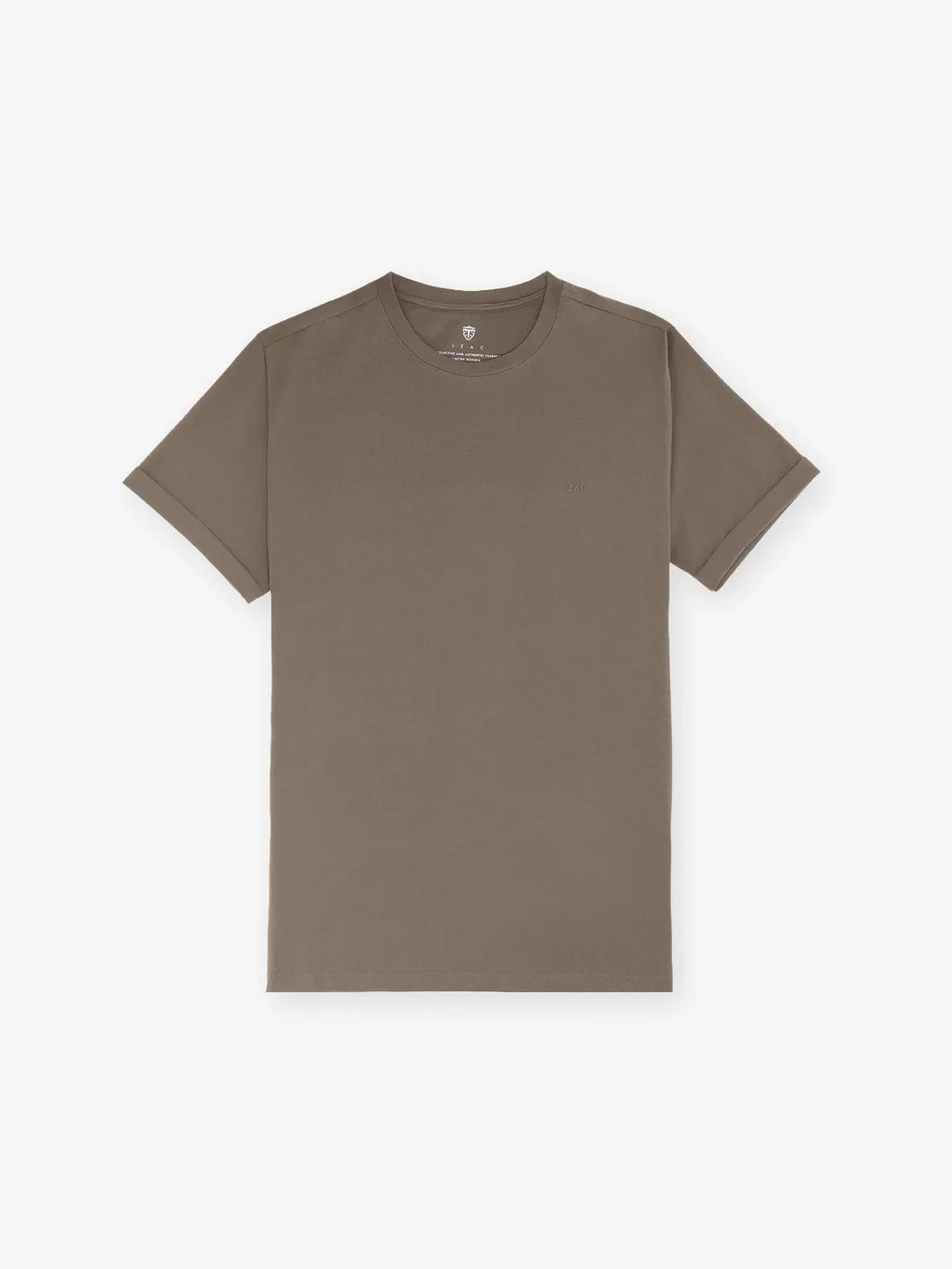 T-shirt col rond basique chatain - IZAC