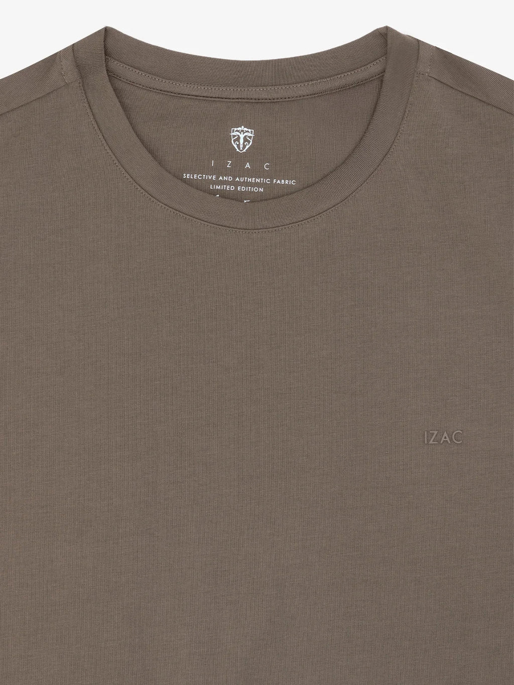 T-shirt col rond basique chatain - IZAC