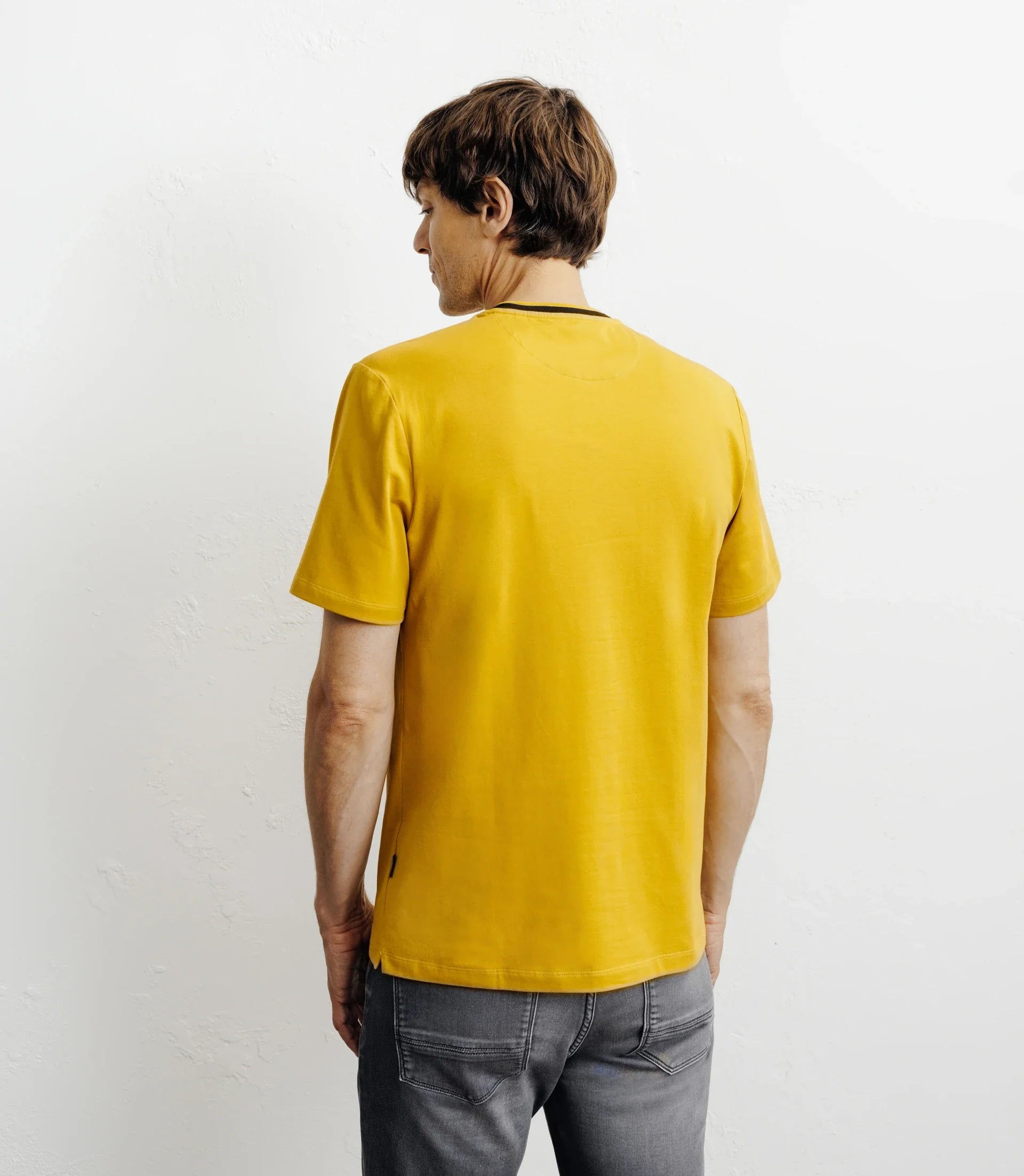 T-shirt col teddy jaune - IZAC