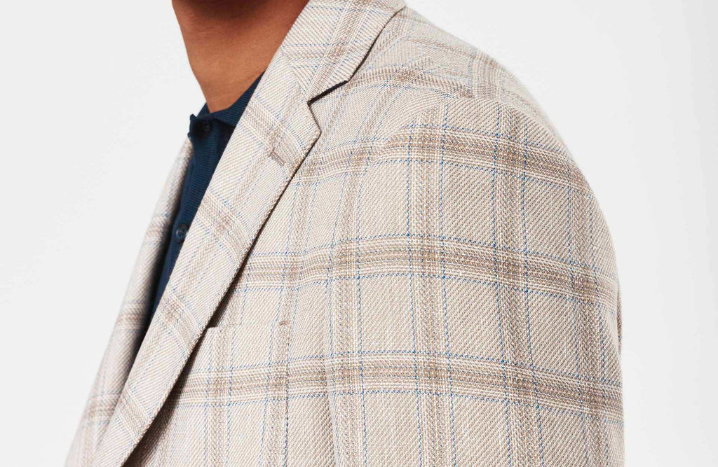 Veste casual carreaux beige - IZAC