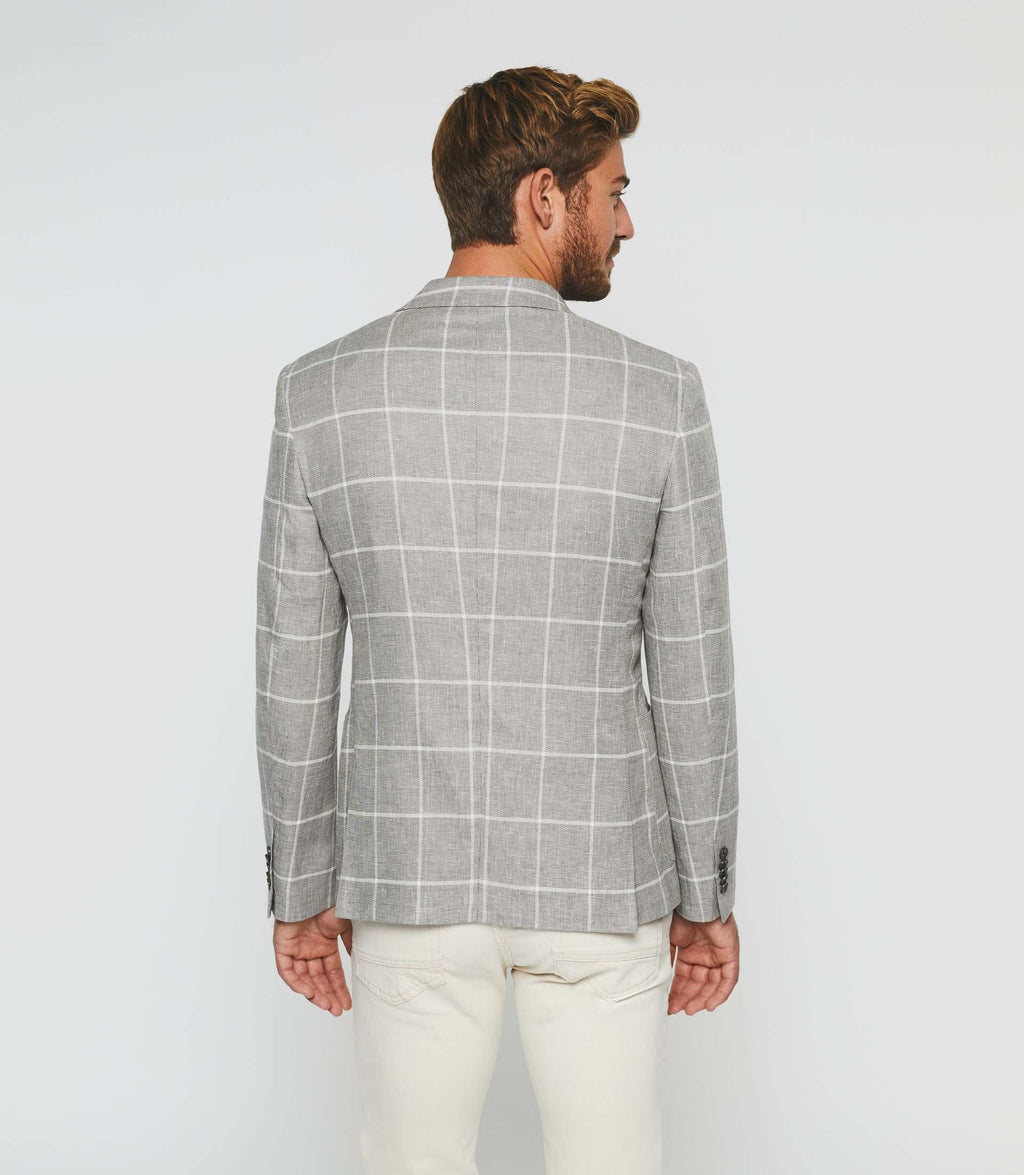 Veste casual à carreaux kaki "Alfeo" - IZAC