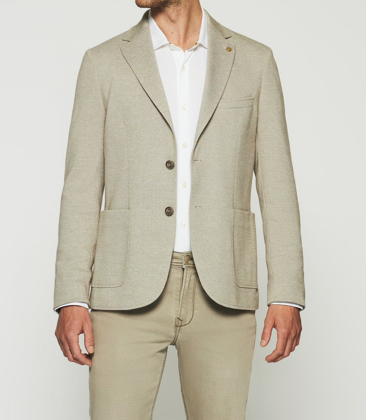 Veste casual 2 boutons beige AERIEN - IZAC