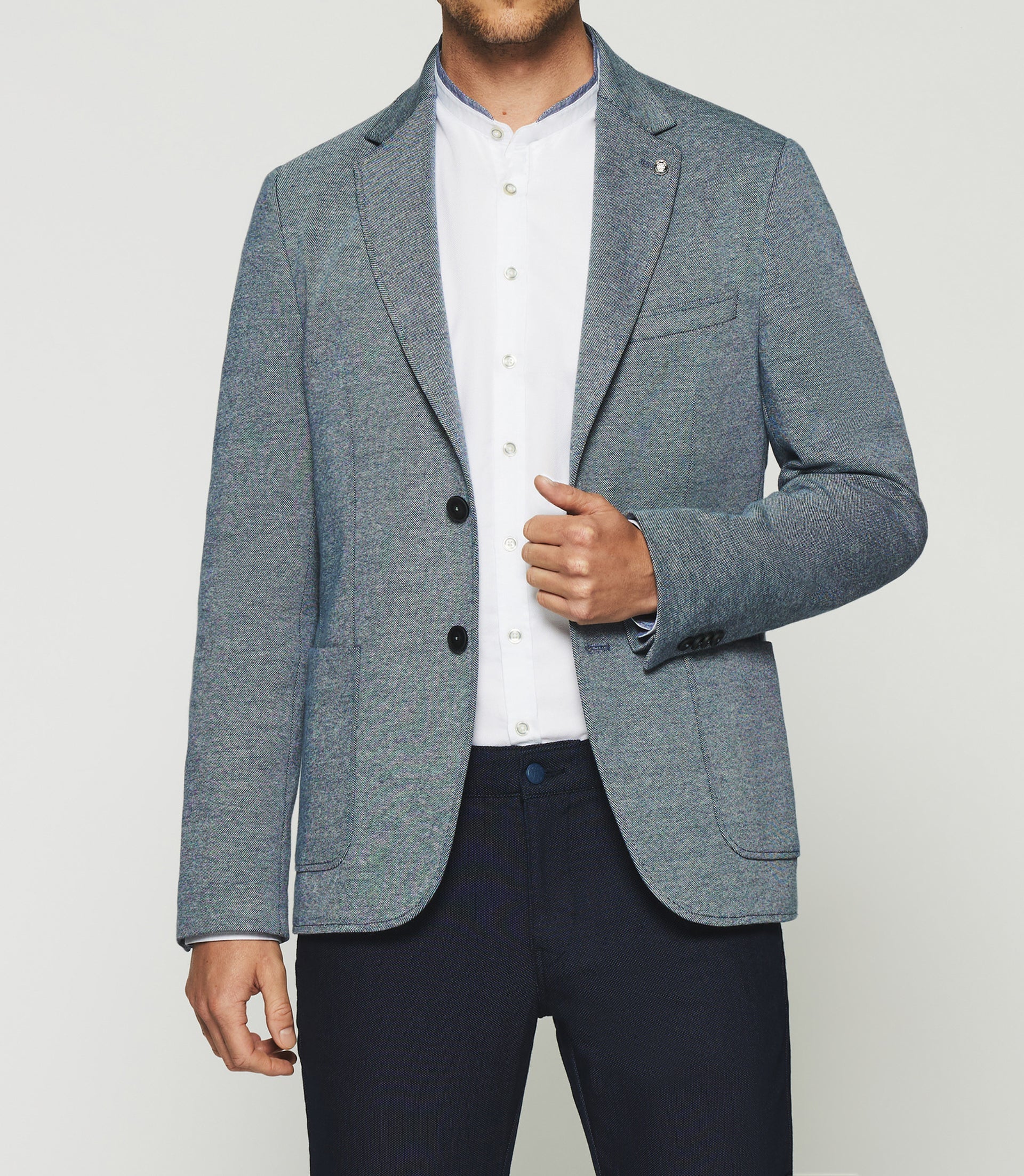 Veste casual 2 boutons bleu AERIEN - IZAC