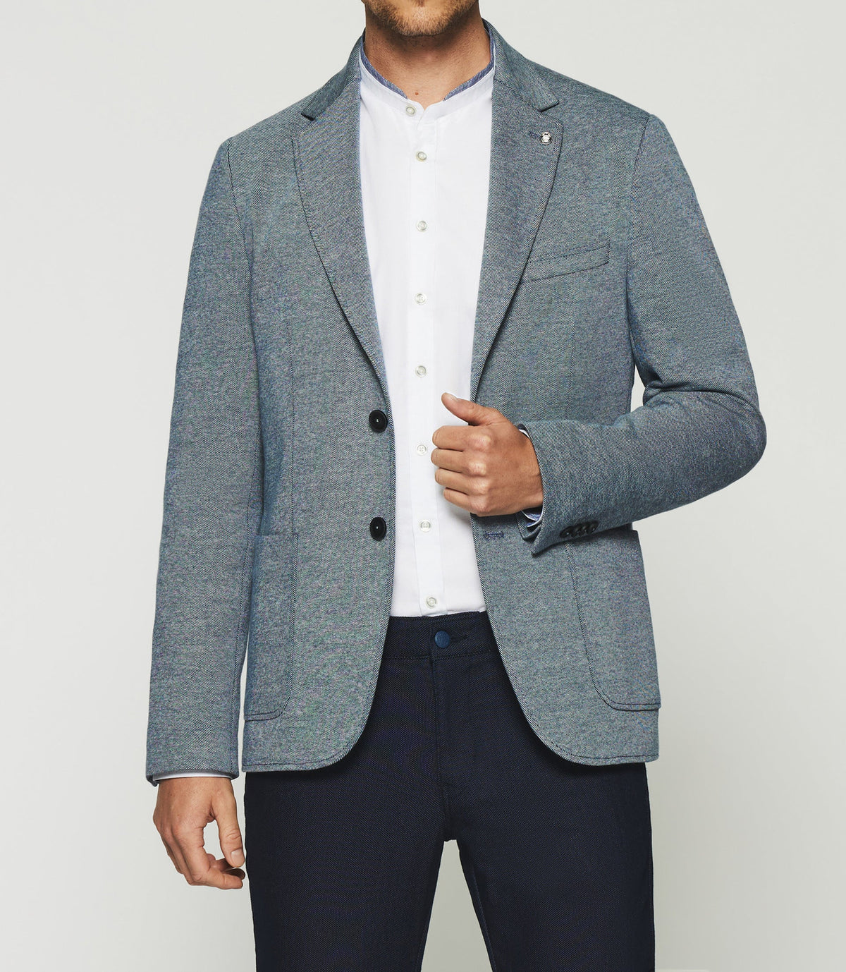 Veste casual 2 boutons bleu AERIEN - IZAC