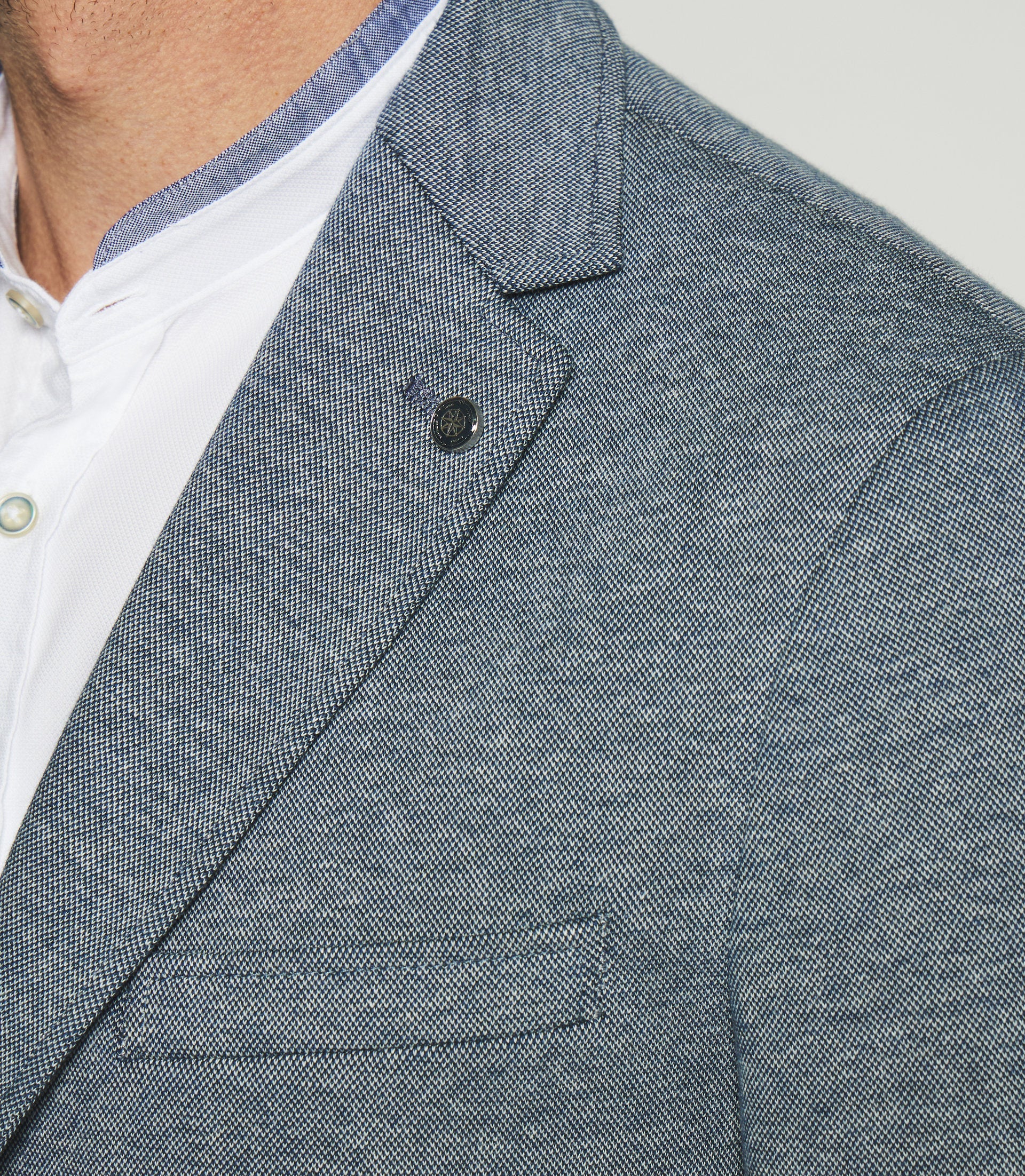 Veste casual 2 boutons bleu AERIEN - IZAC