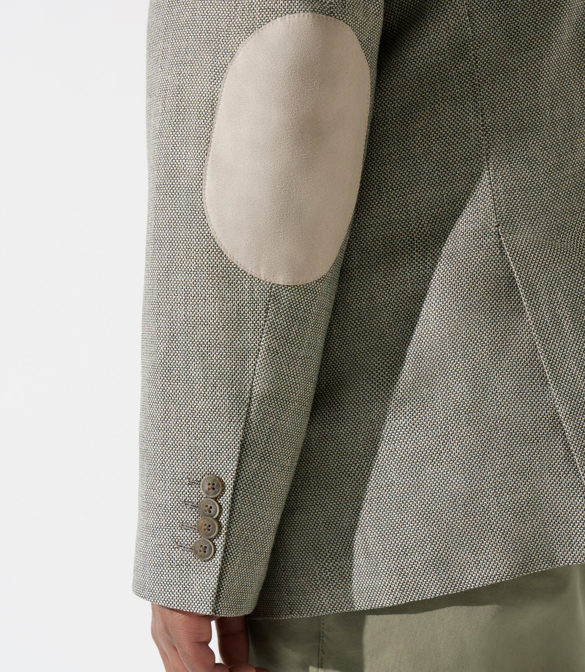 Veste kaki et beige à coudières ALCHIMIEBT - IZAC