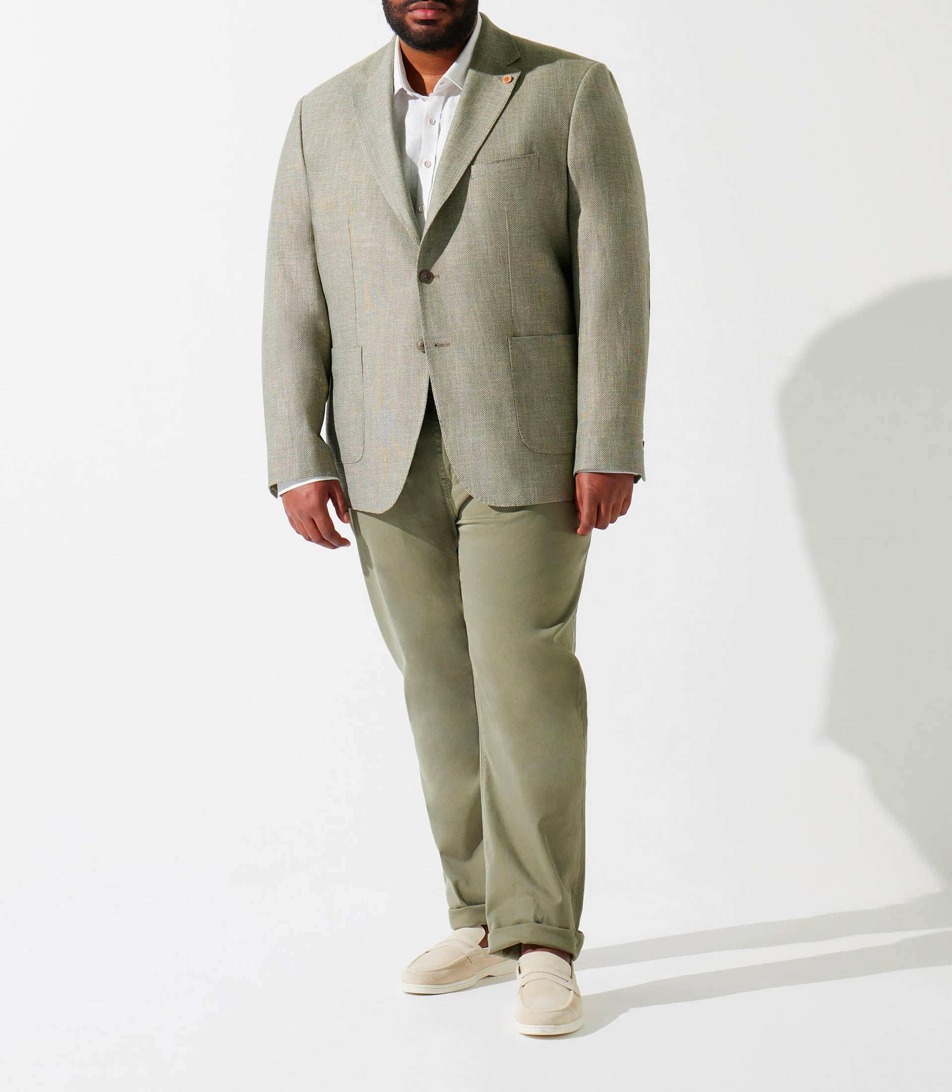 Veste kaki et beige à coudières ALCHIMIEBT - IZAC