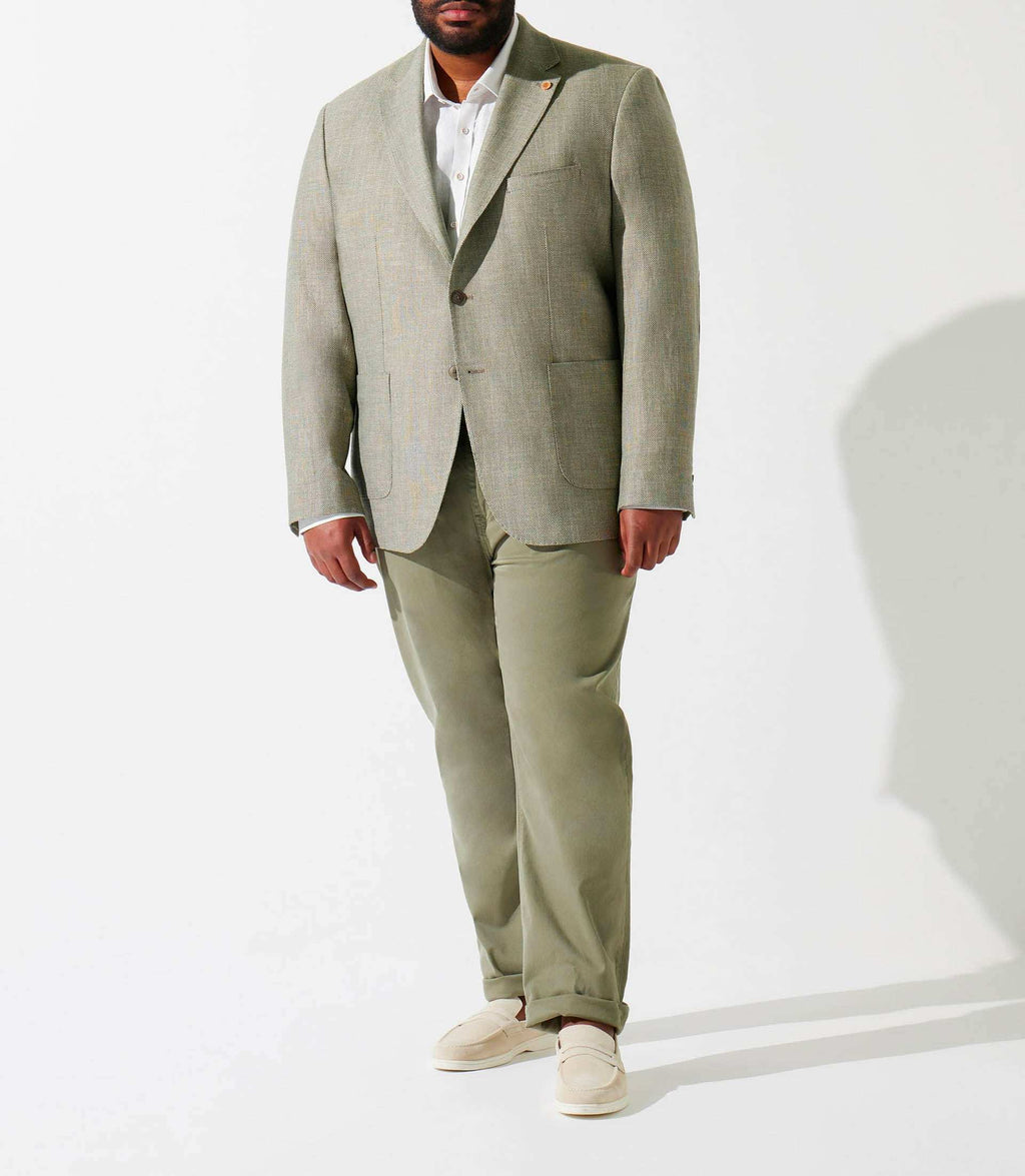 Veste kaki et beige à coudières ALCHIMIEBT - IZAC