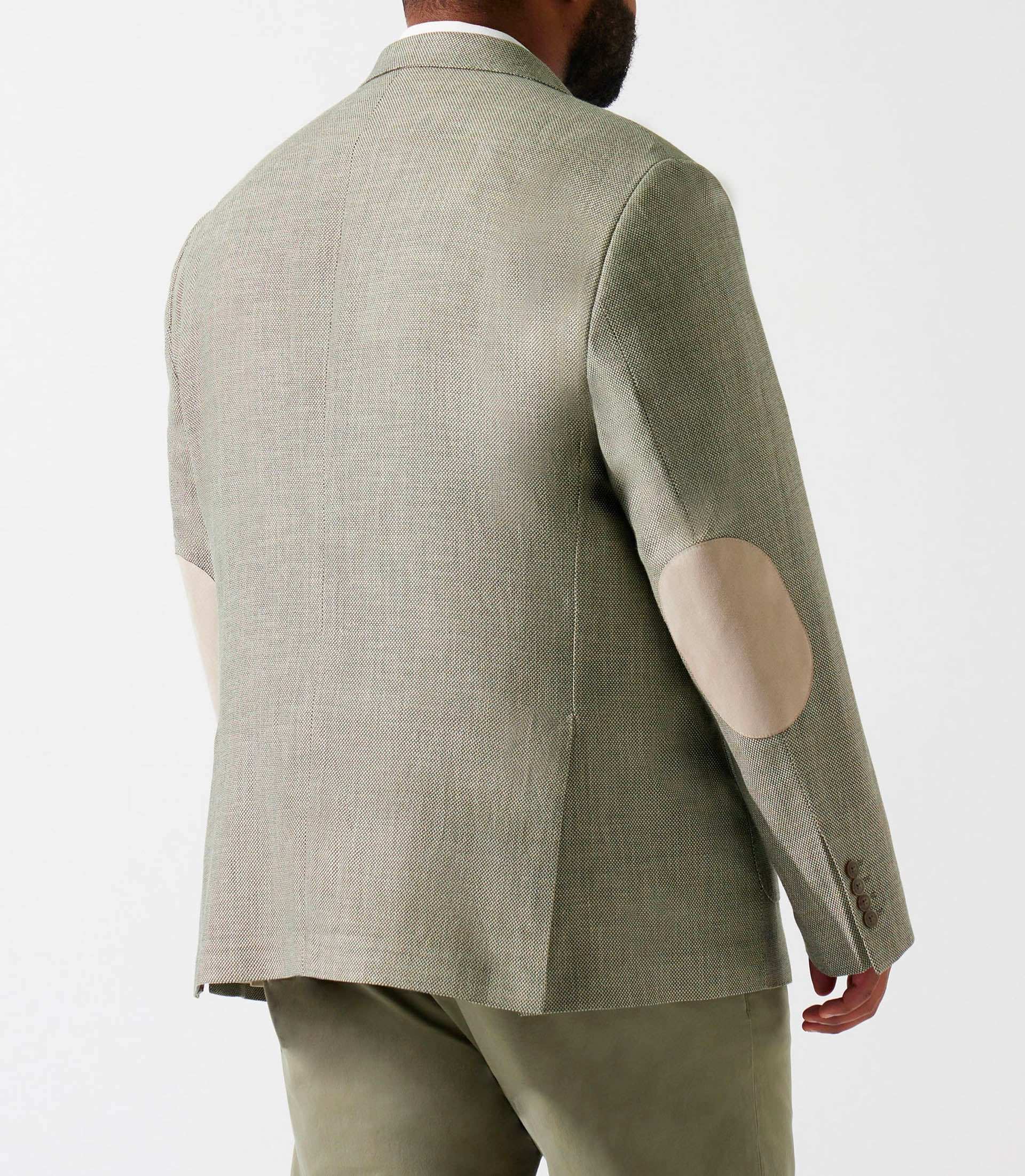 Veste kaki et beige à coudières ALCHIMIEBT - IZAC