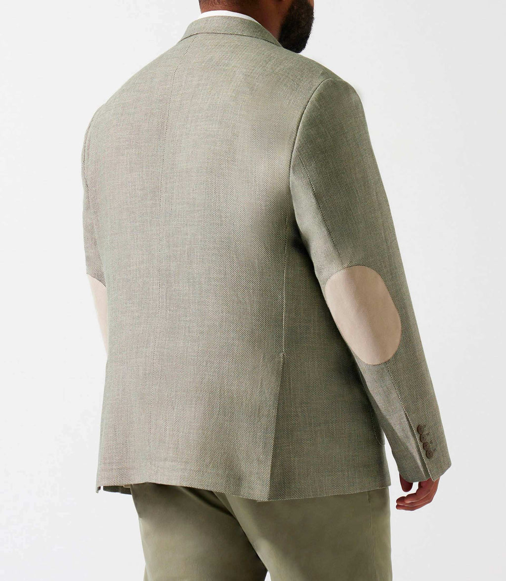 Veste kaki et beige à coudières ALCHIMIEBT - IZAC