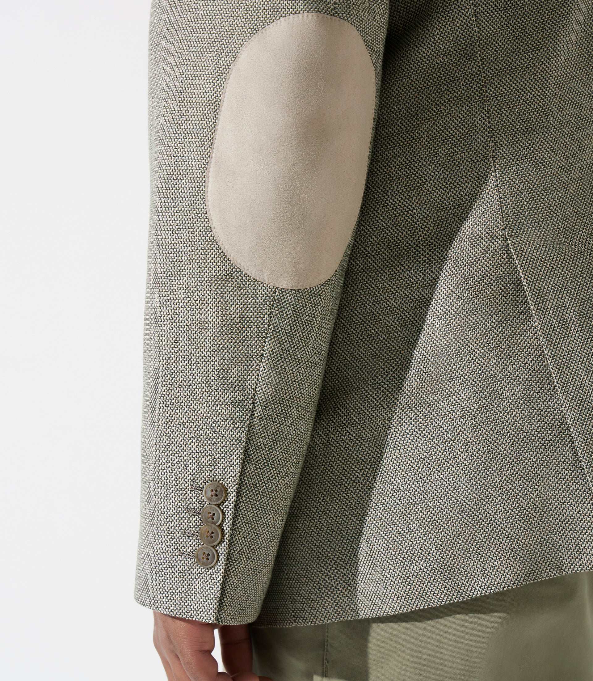 Veste kaki et beige à coudières ALCHIMIEBT - IZAC