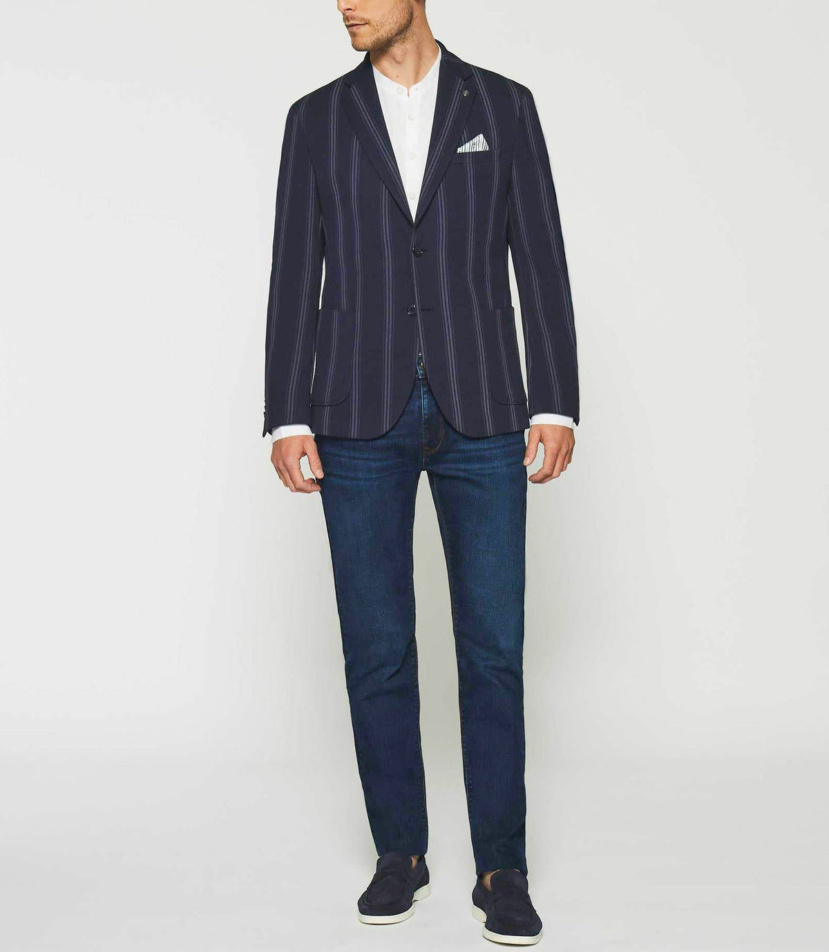 Veste casual 2 boutons marine AMALFI - IZAC