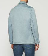 Veste en coton lin bleue AQUA - IZAC