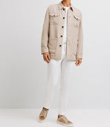 Veste casual 100% lin beige - IZAC