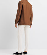 Veste casual 100% lin truffe - IZAC