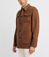 Veste casual 100% lin truffe - IZAC