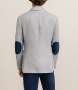 Veste casual à coudières bleue ciel - IZAC