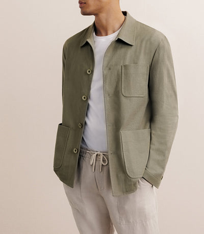 Veste 100% coton kaki - IZAC