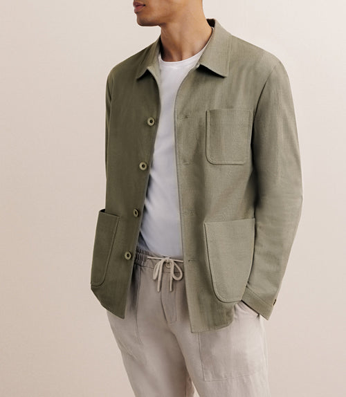 Veste 100% coton kaki - IZAC