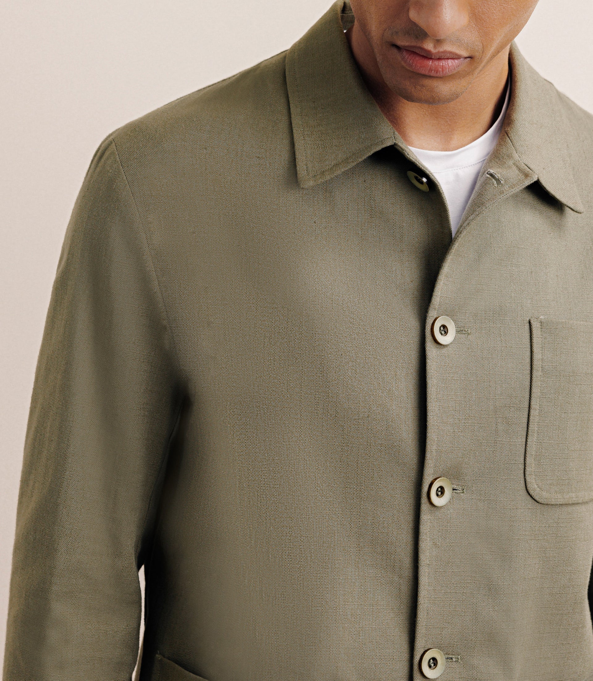 Veste 100% coton kaki - IZAC