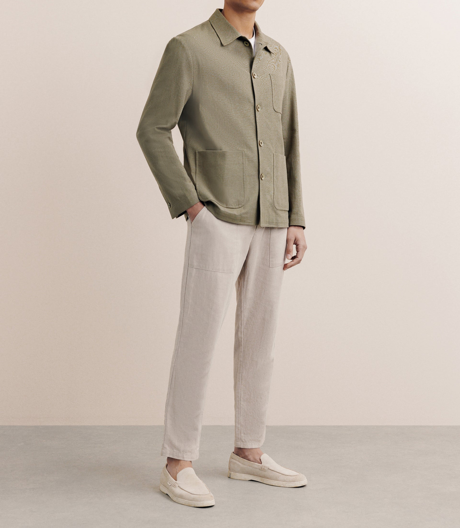 Veste 100% coton kaki - IZAC