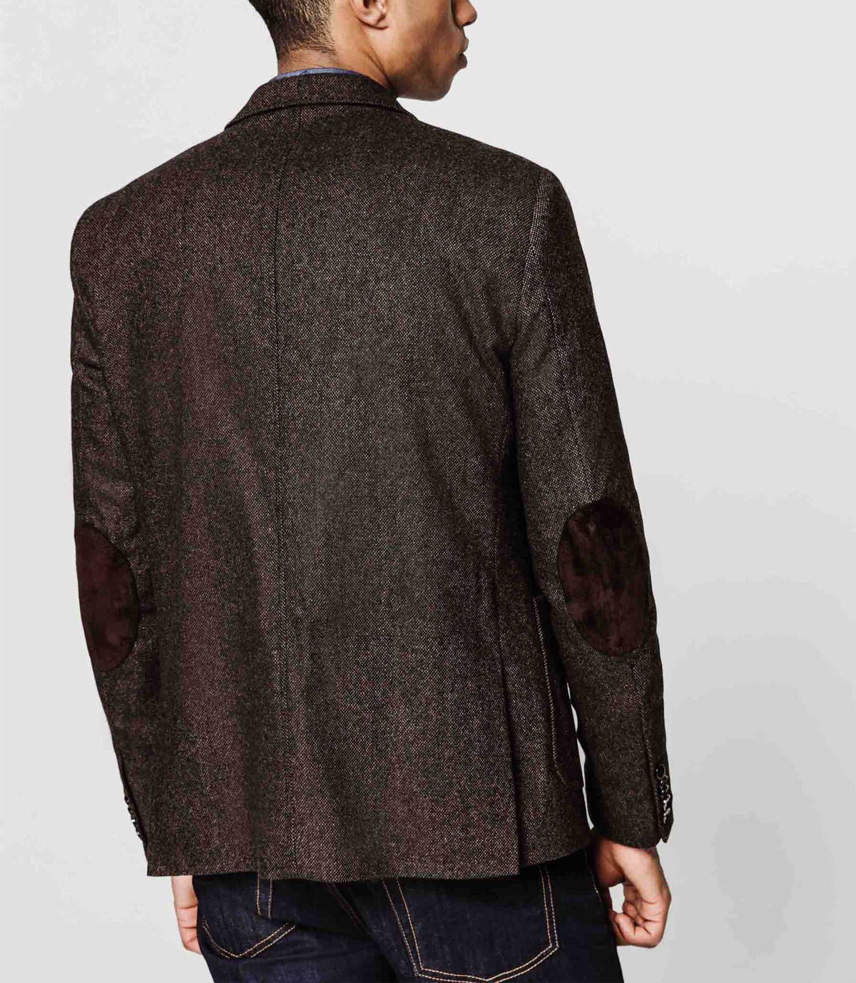 Veste tweed chocolat - IZAC