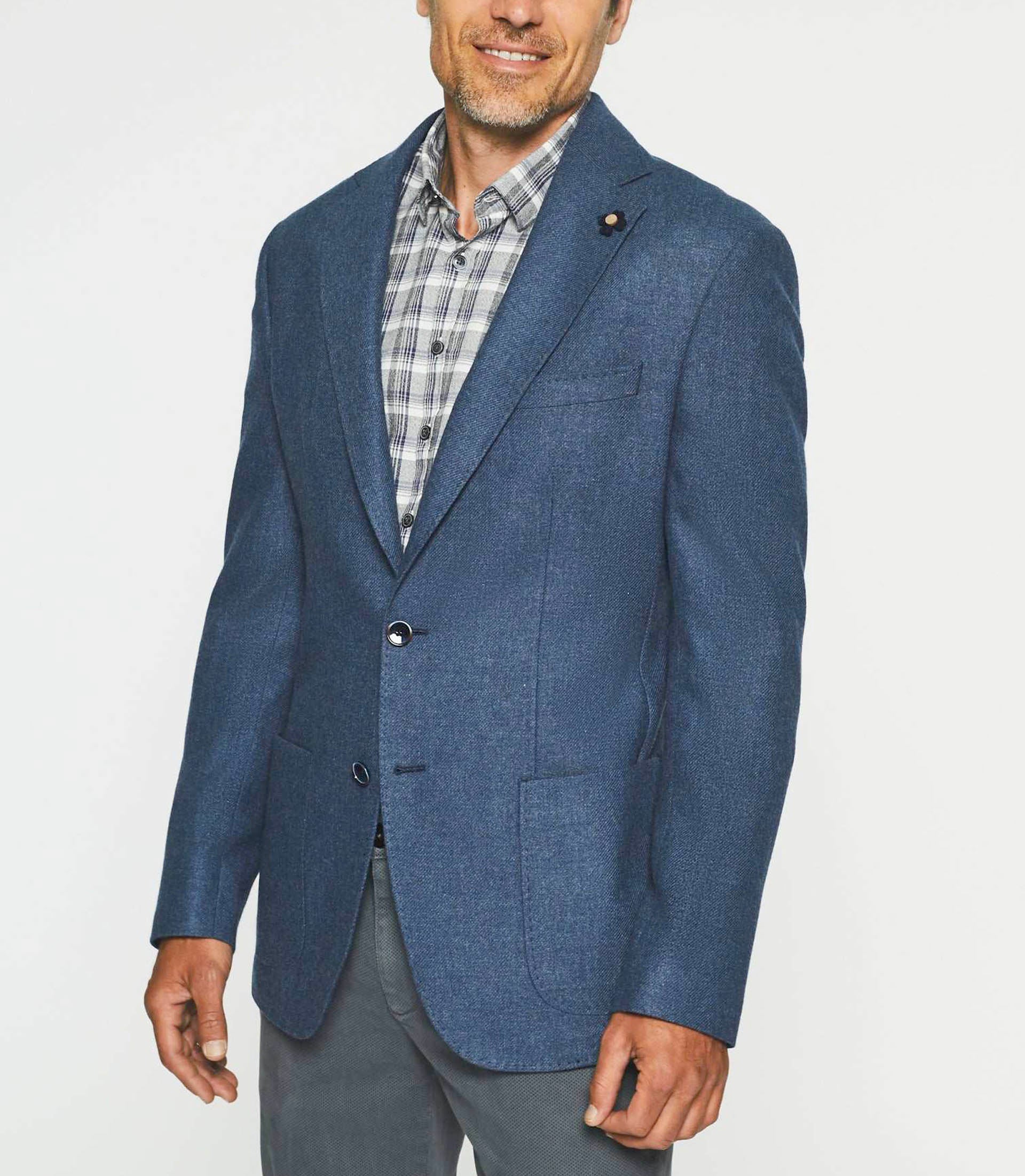 Veste à deux boutons bleu indigo DOLCE - IZAC