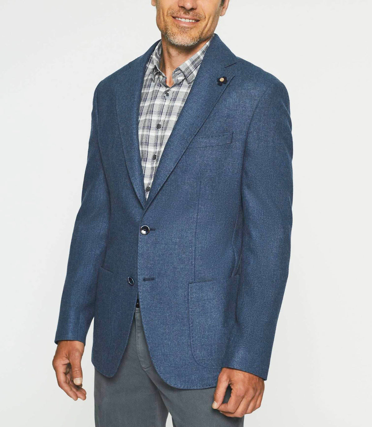 Veste à deux boutons bleu indigo DOLCE - IZAC