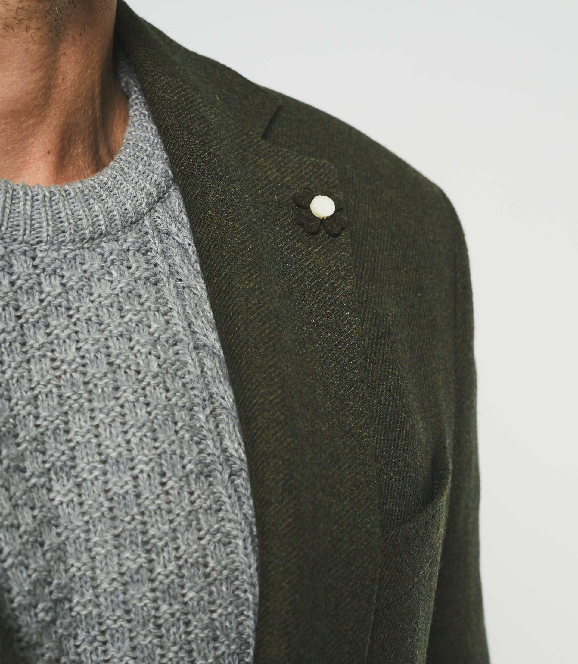 Veste à deux boutons kaki DOLCE - IZAC