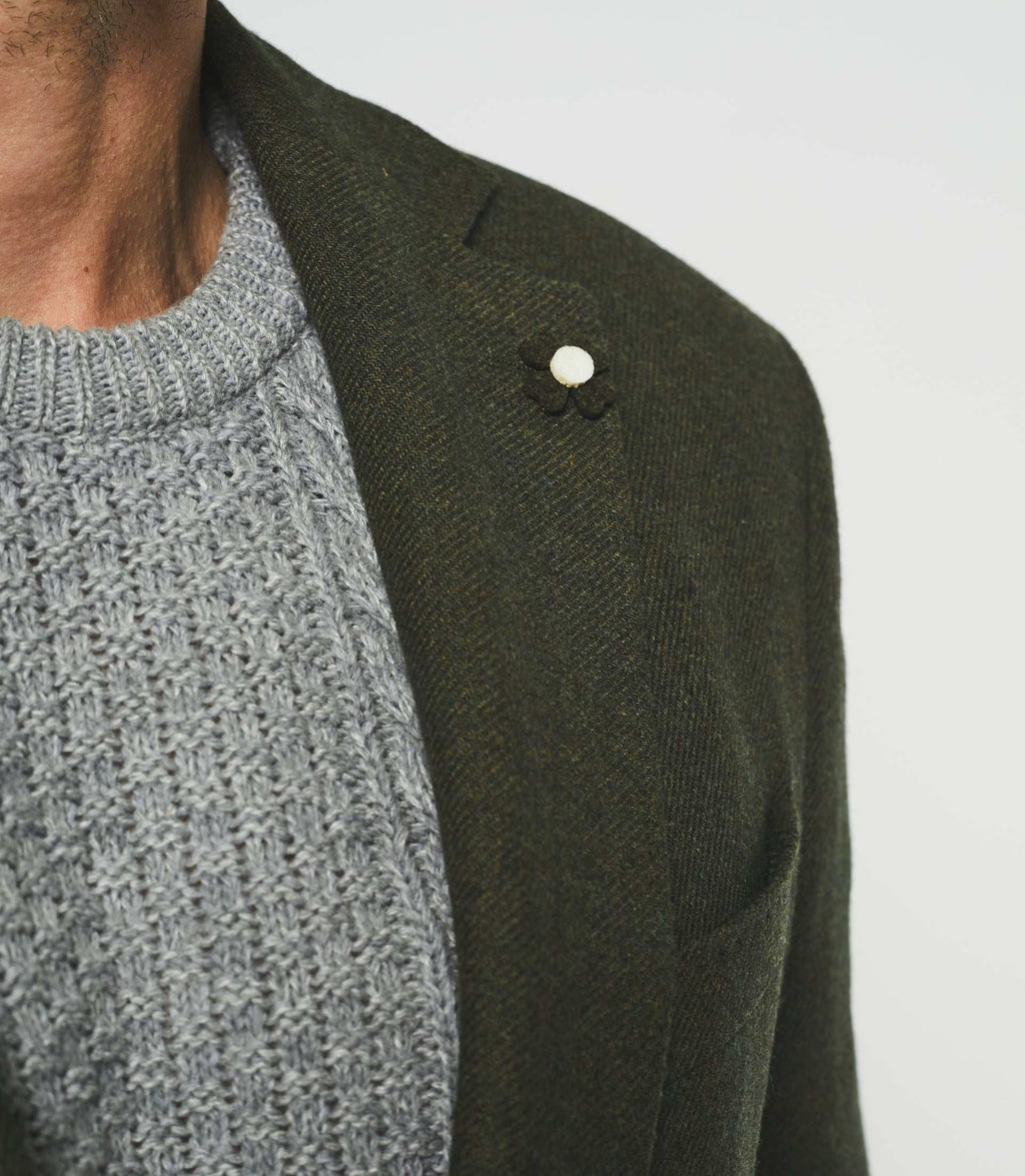 Veste à deux boutons kaki DOLCE - IZAC