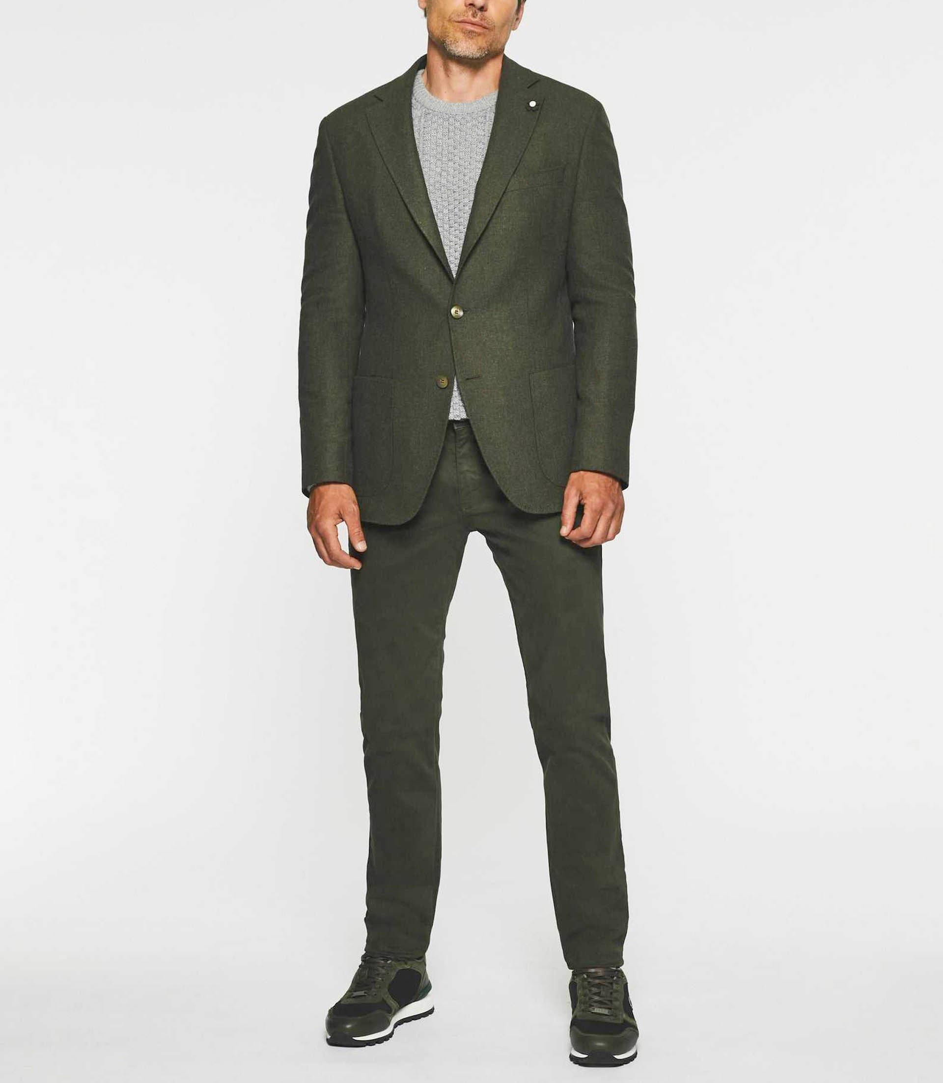 Veste à deux boutons kaki DOLCE - IZAC