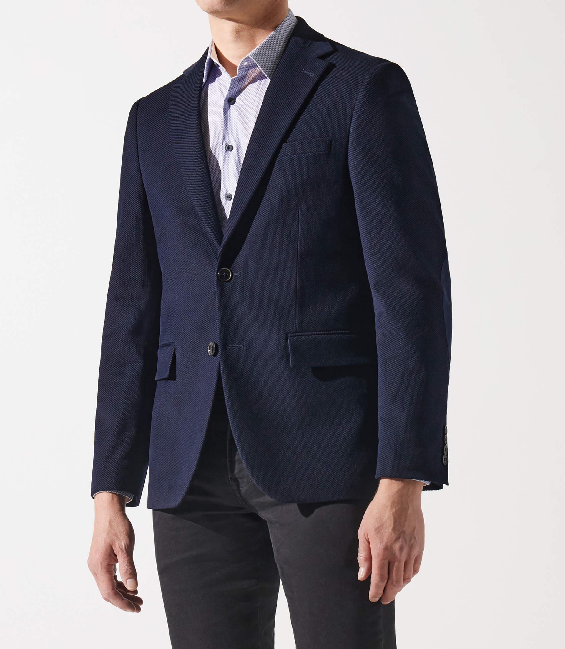 Veste en velours armuré marine - IZAC