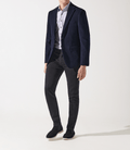 Veste en velours armuré marine - IZAC