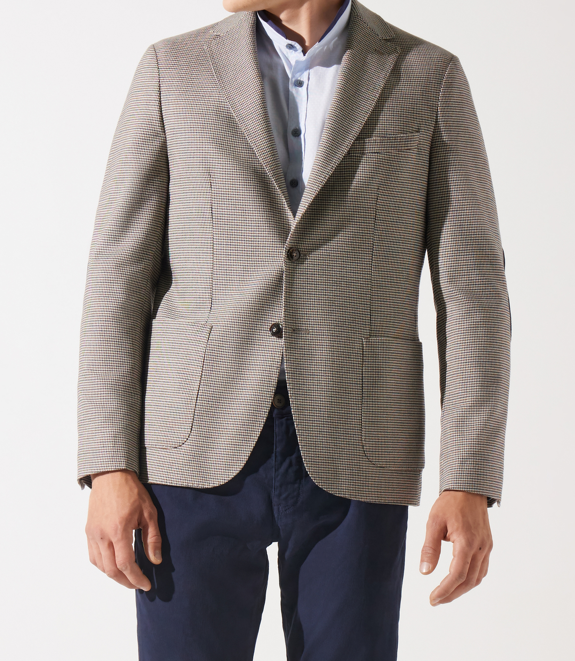 Veste 2 boutons marine marron DESERT - IZAC