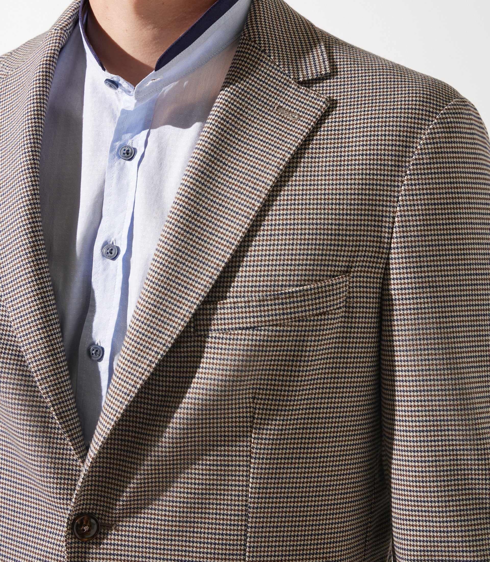 Veste 2 boutons marine marron DESERT - IZAC