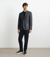 Veste en maille chevron anthracite - IZAC