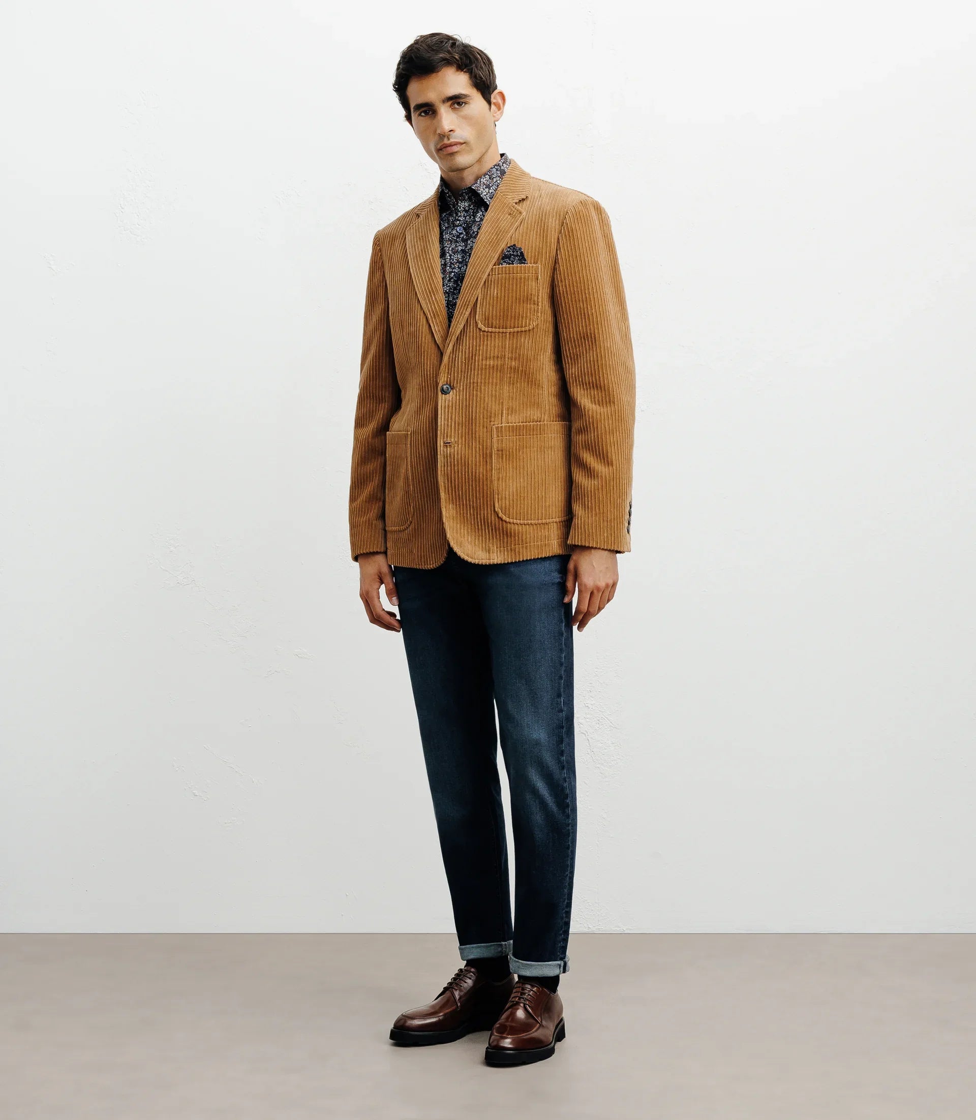 Veste en velours côtelé camel - IZAC