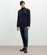 Veste en velours côtelé marine - IZAC