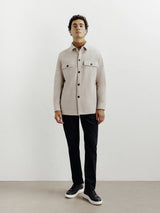 Veste casual col chemise beige - IZAC