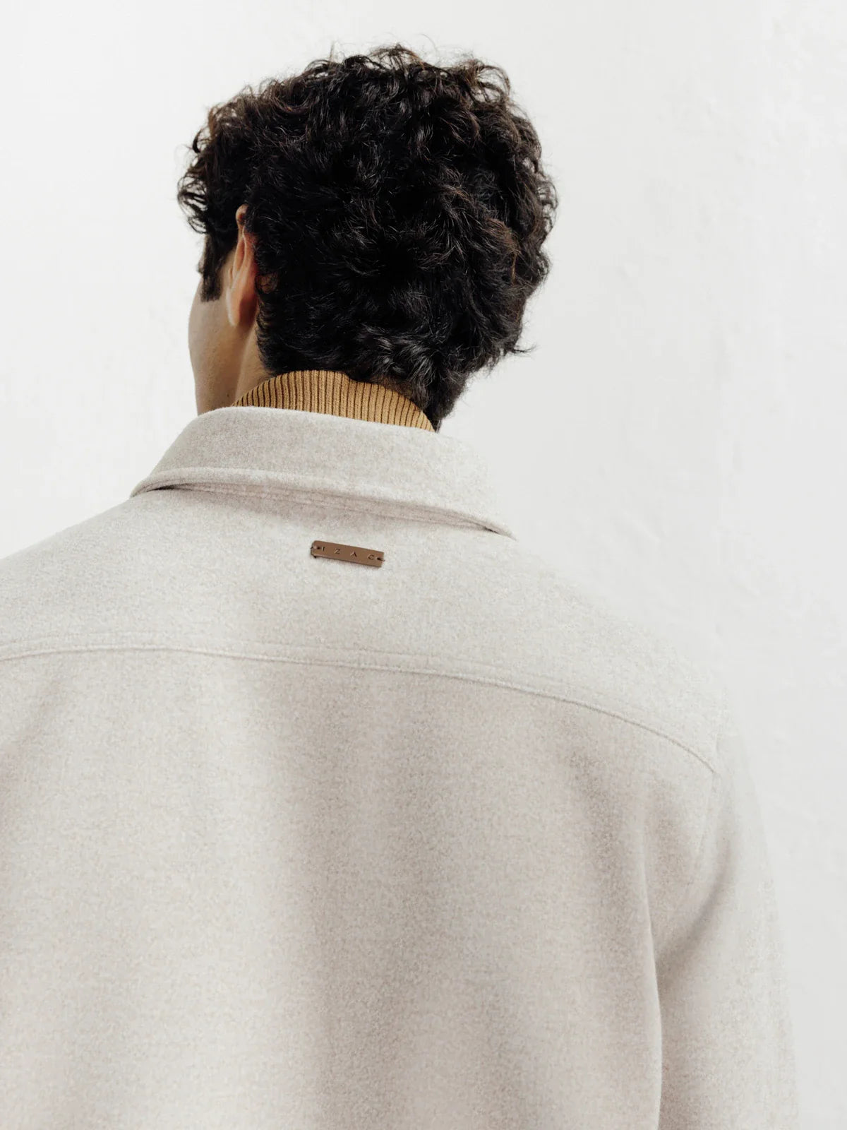 Veste casual col chemise beige - IZAC