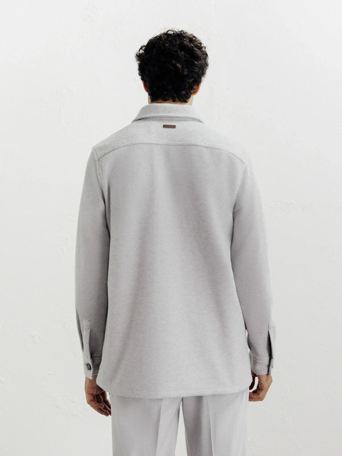 Veste casual col chemise gris clair - IZAC