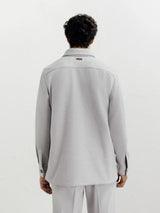 Veste casual col chemise gris clair - IZAC