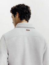 Veste casual col chemise gris clair - IZAC