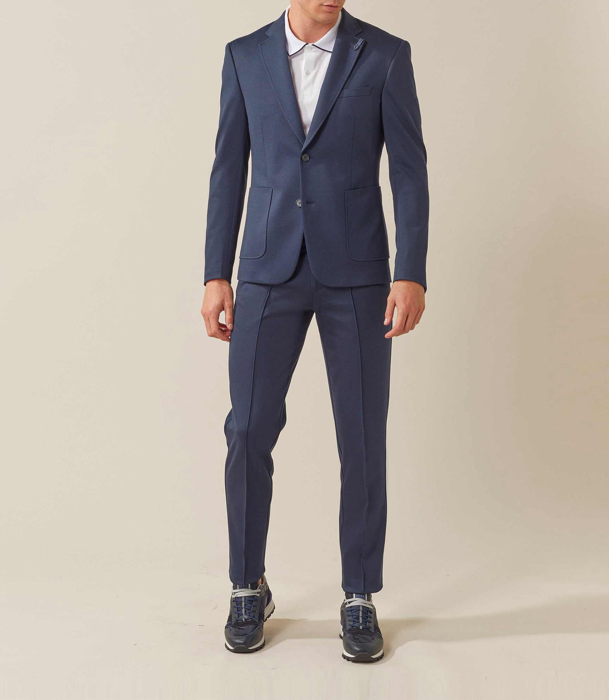 Veste ville maille marine "Ales" - IZAC