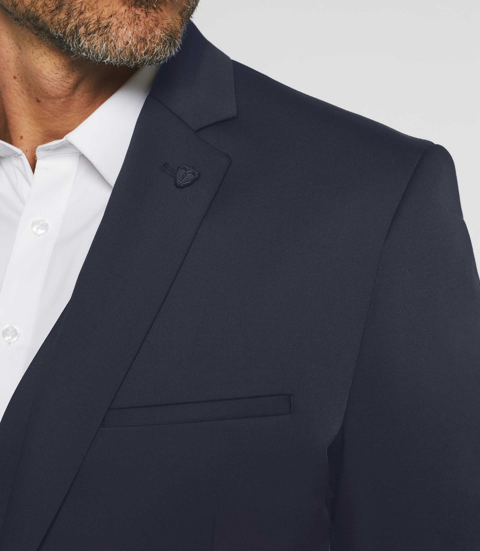 Veste ville 2 boutons marine "Cionac" - IZAC