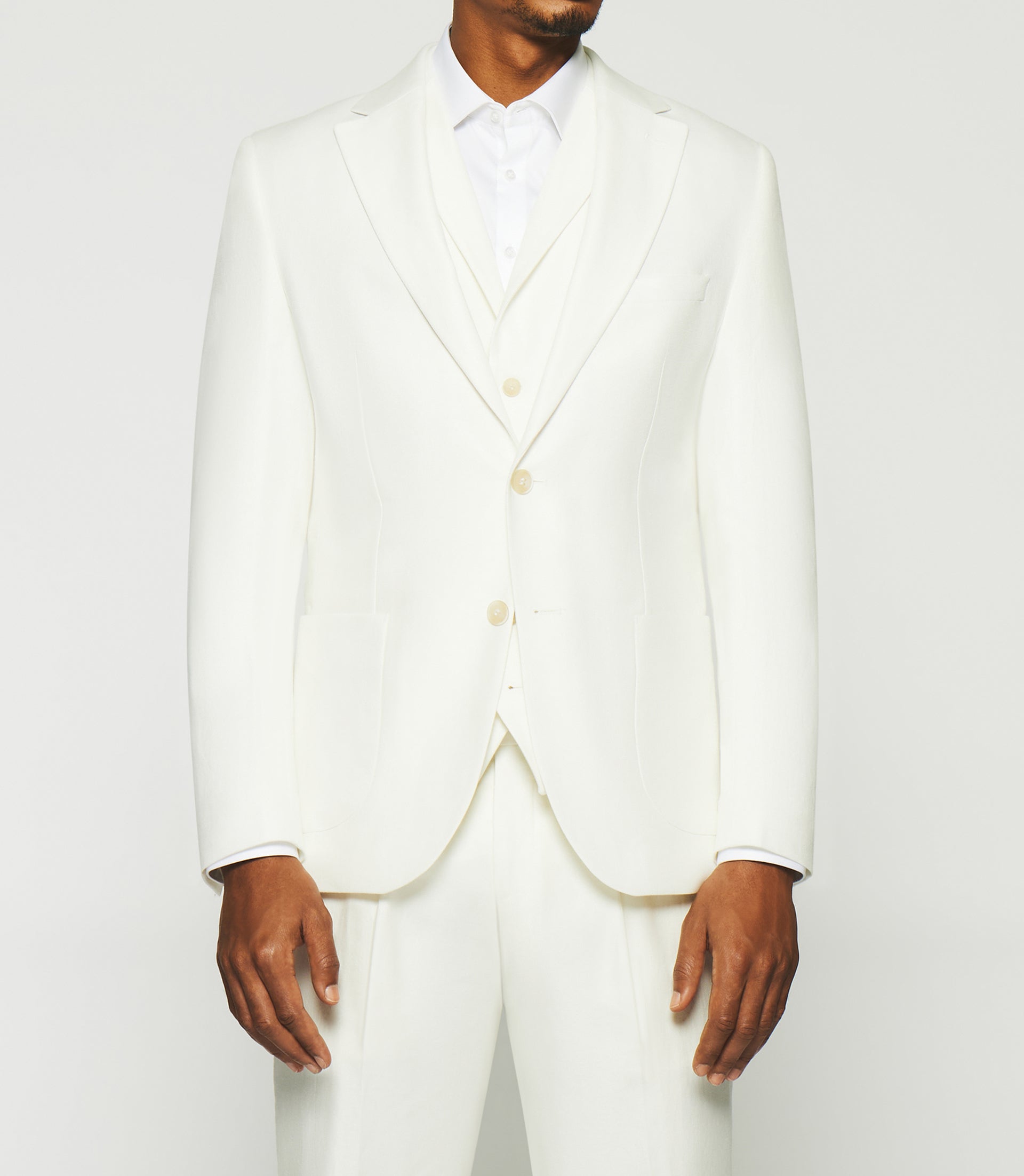 Veste séparable en coton lin blanche CACTUS - IZAC