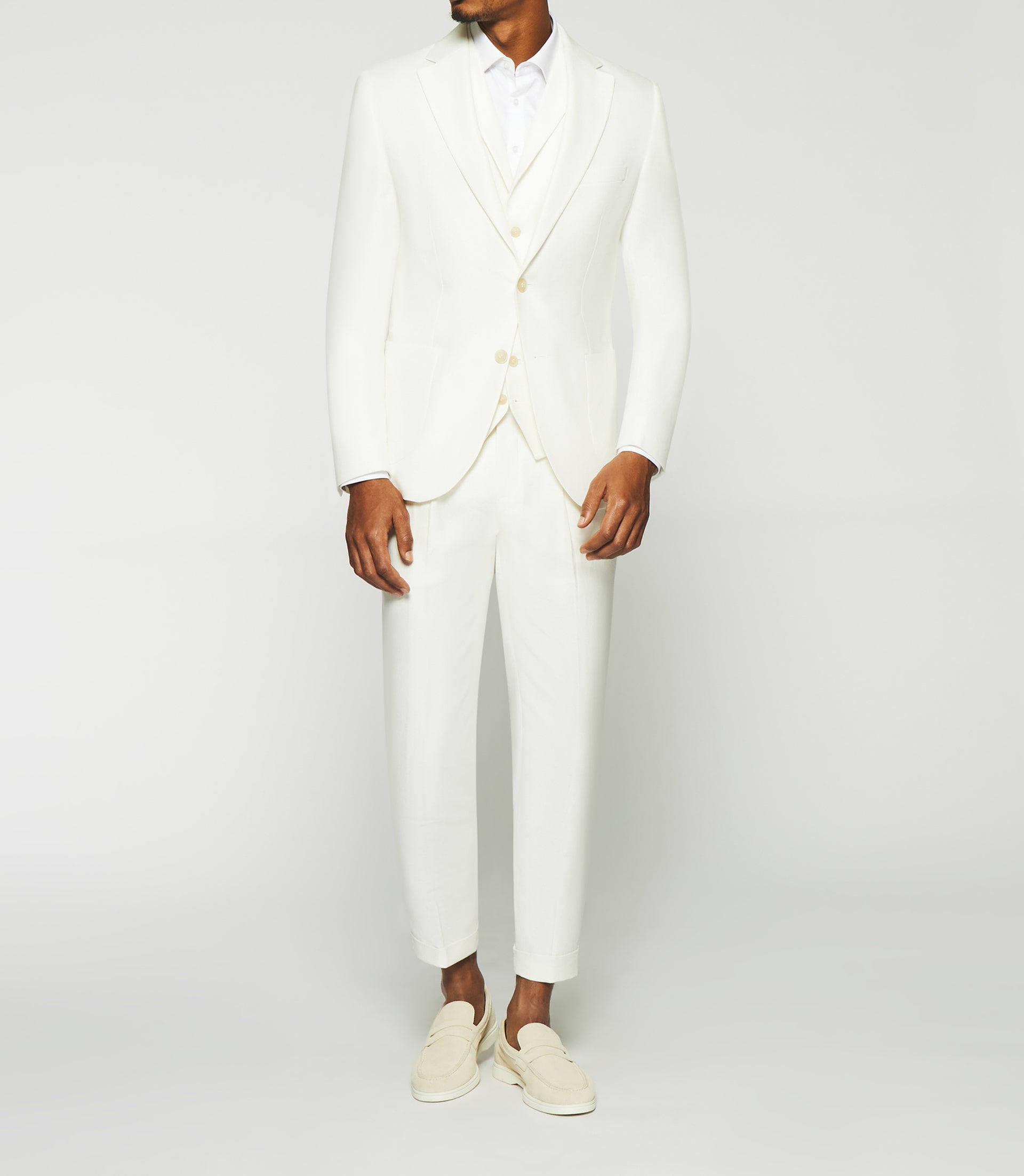 Veste séparable en coton lin blanche CACTUS - IZAC