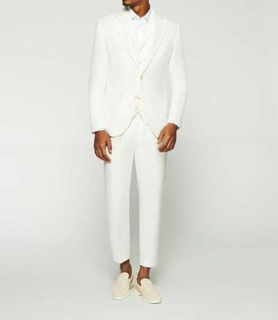 Veste séparable en coton lin blanche CACTUS - IZAC