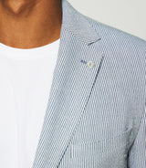 Veste séparable à rayures blanche et bleue CAPRI - IZAC